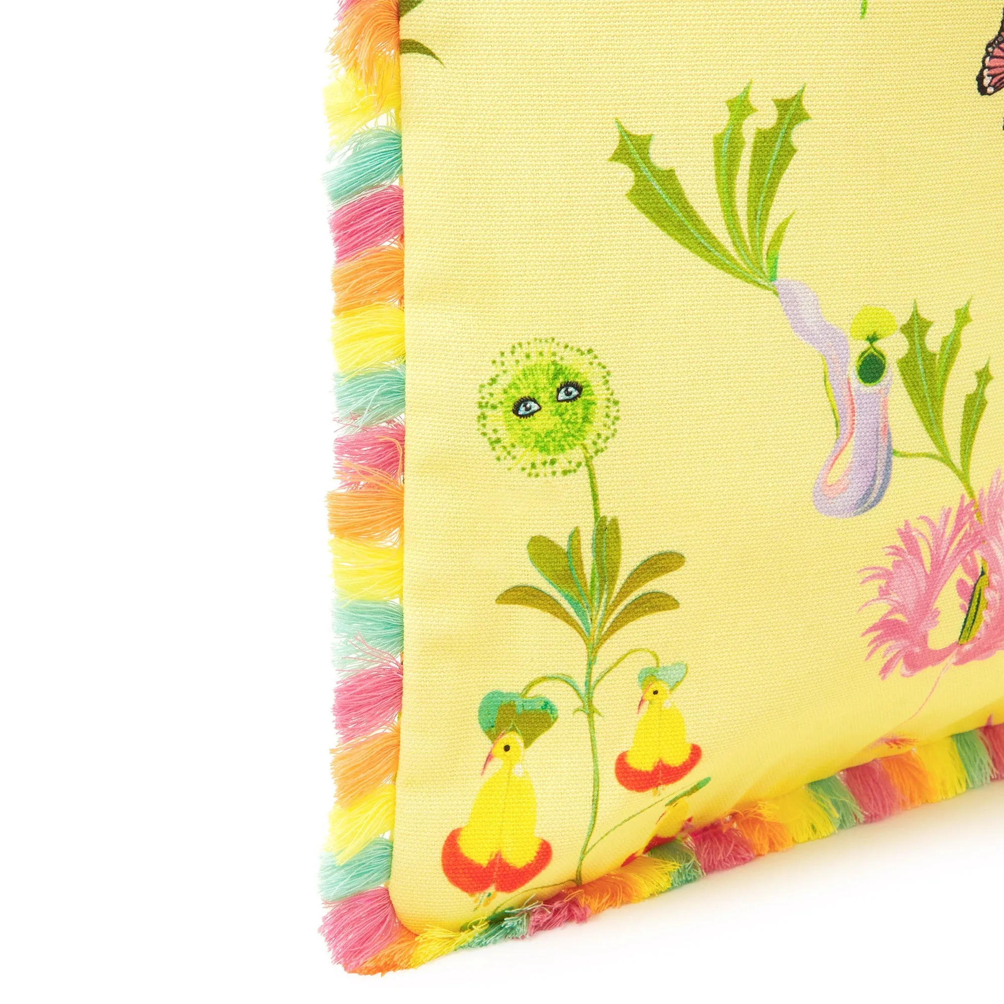 Accessorize London Yellow Floral Print Shopper Bag