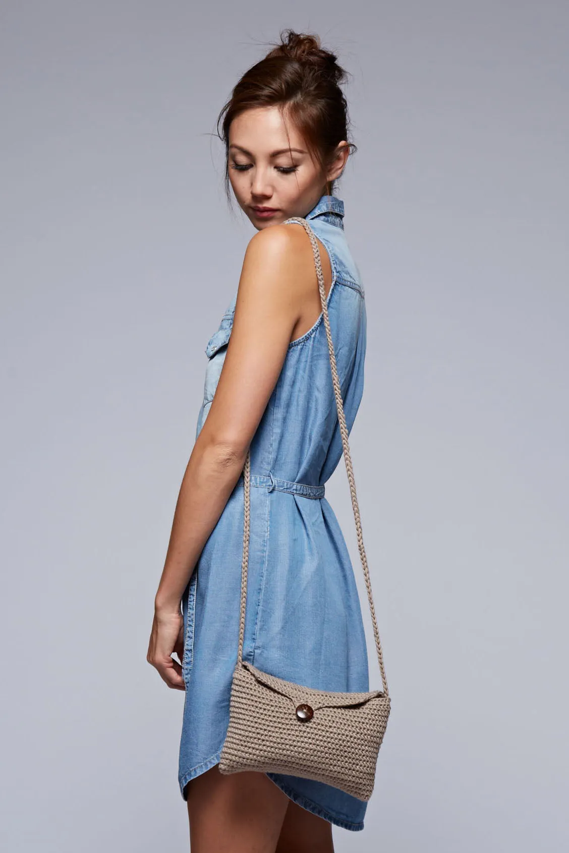 Bohemian Crossbody Crochet Envelope Bag