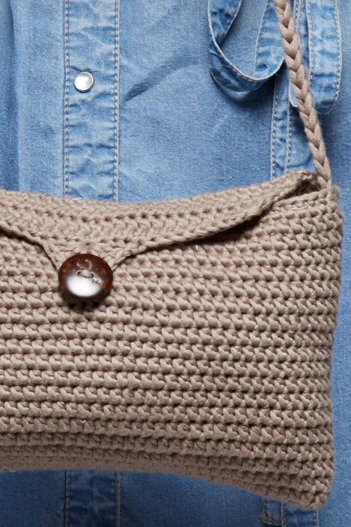 Bohemian Crossbody Crochet Envelope Bag