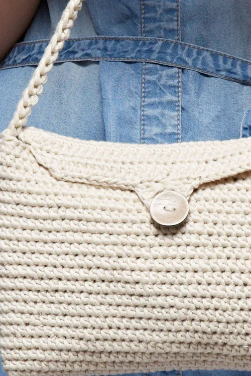 Bohemian Crossbody Crochet Envelope Bag