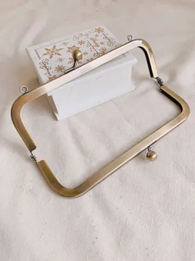 Bronze Metal Purse Frame Clutch Purse Frame 17cm x 6cm