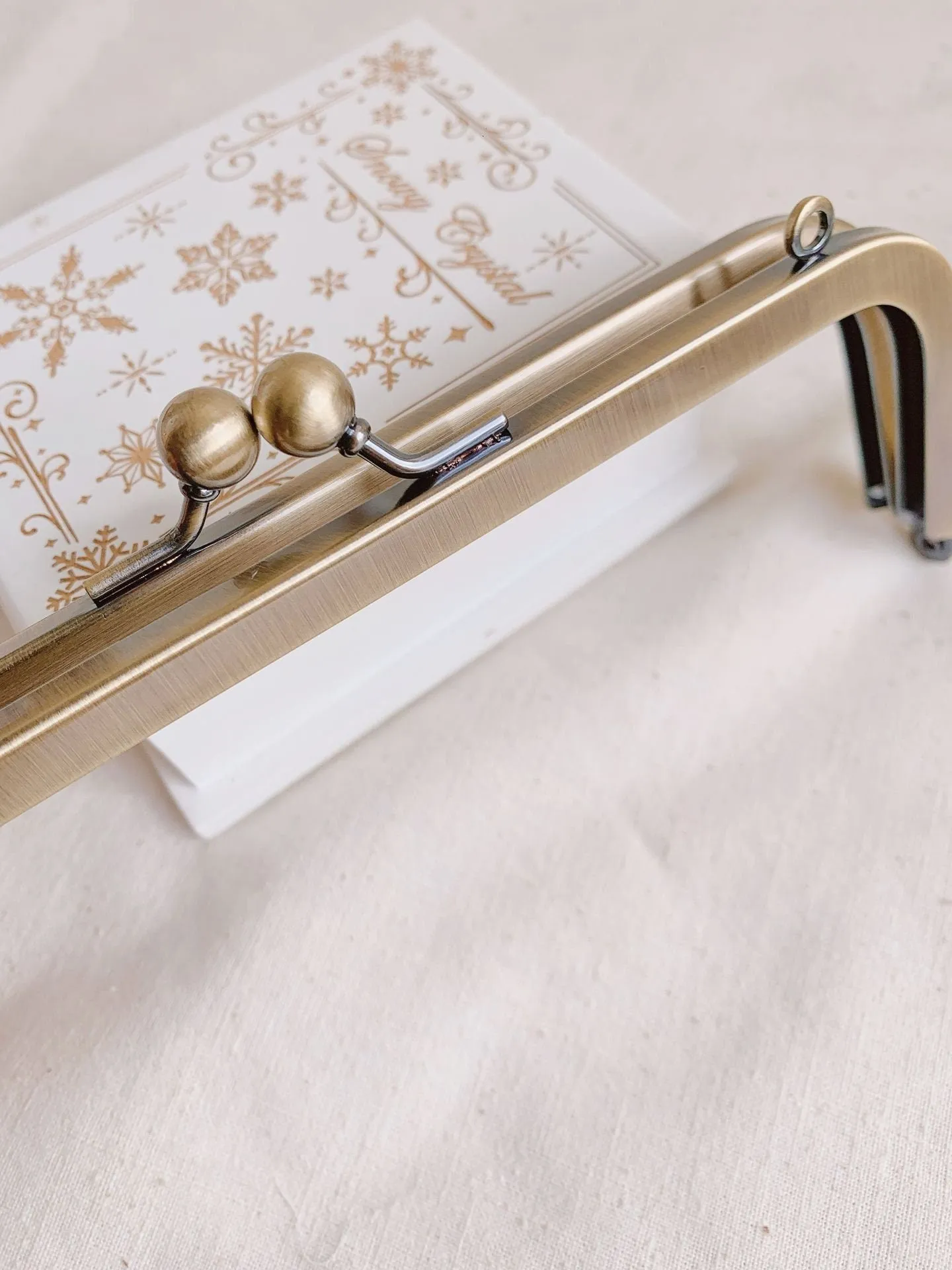 Bronze Metal Purse Frame Clutch Purse Frame 17cm x 6cm