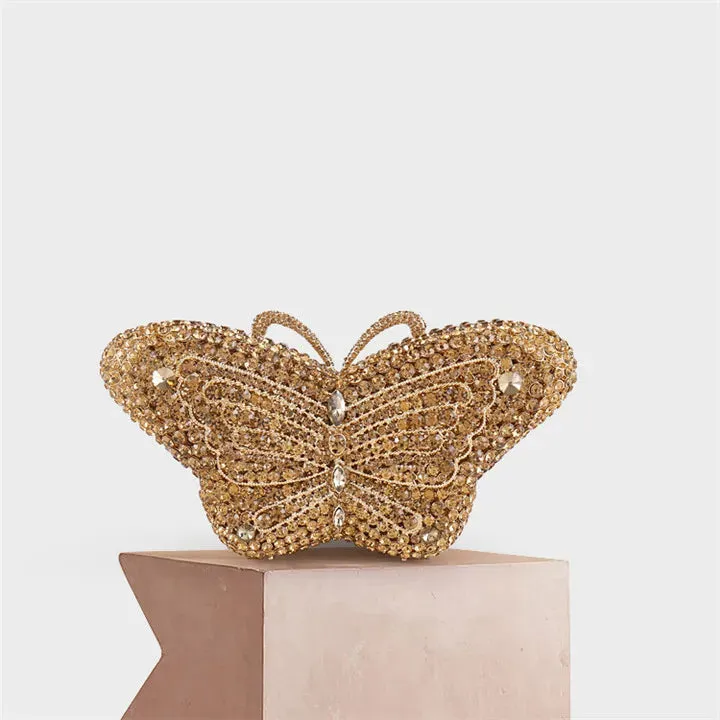 Butterfly Crystal Bag Clutch Purse