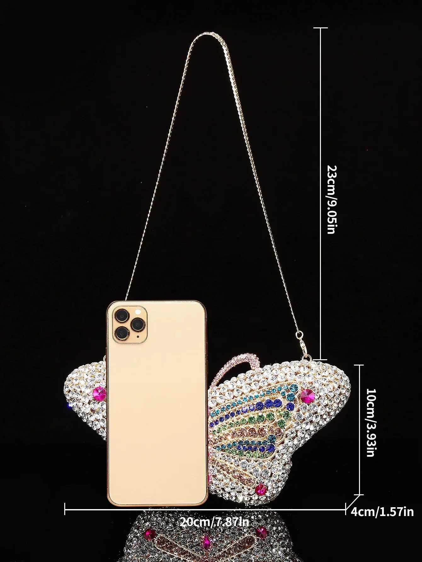 Butterfly Crystal Bag Clutch Purse