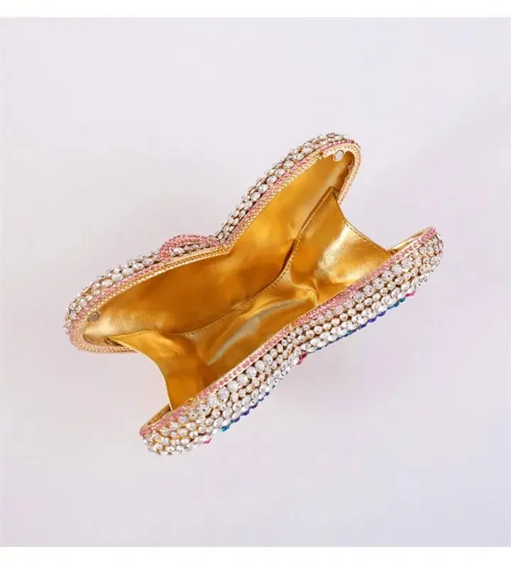 Butterfly Crystal Bag Clutch Purse