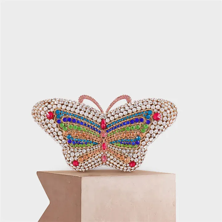 Butterfly Crystal Bag Clutch Purse