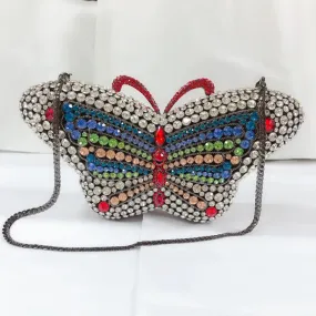 Butterfly Crystal Bag Clutch Purse