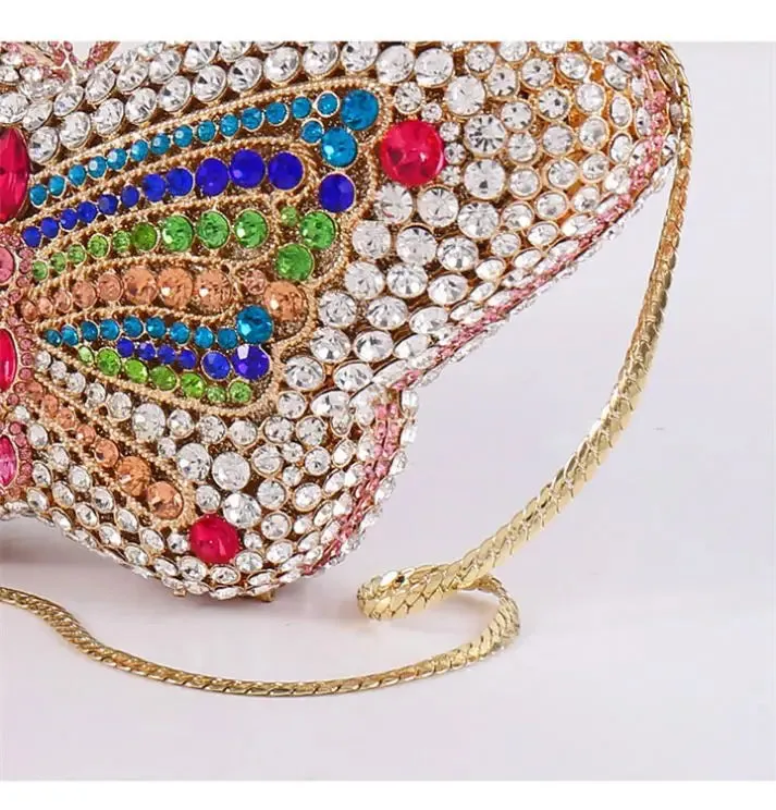 Butterfly Crystal Bag Clutch Purse
