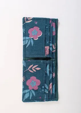 Cat & Flower Canvas Wallet - Assorted Colours
