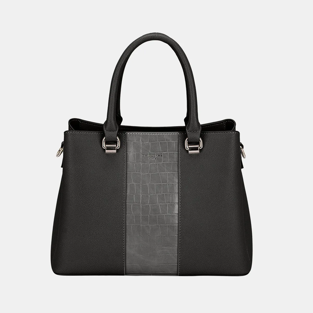 David Jones PU Leather Strip Handbag