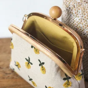 DIY Kit Wood Handle Purse Frame Bag With Screws 22.5cm x 8cm
