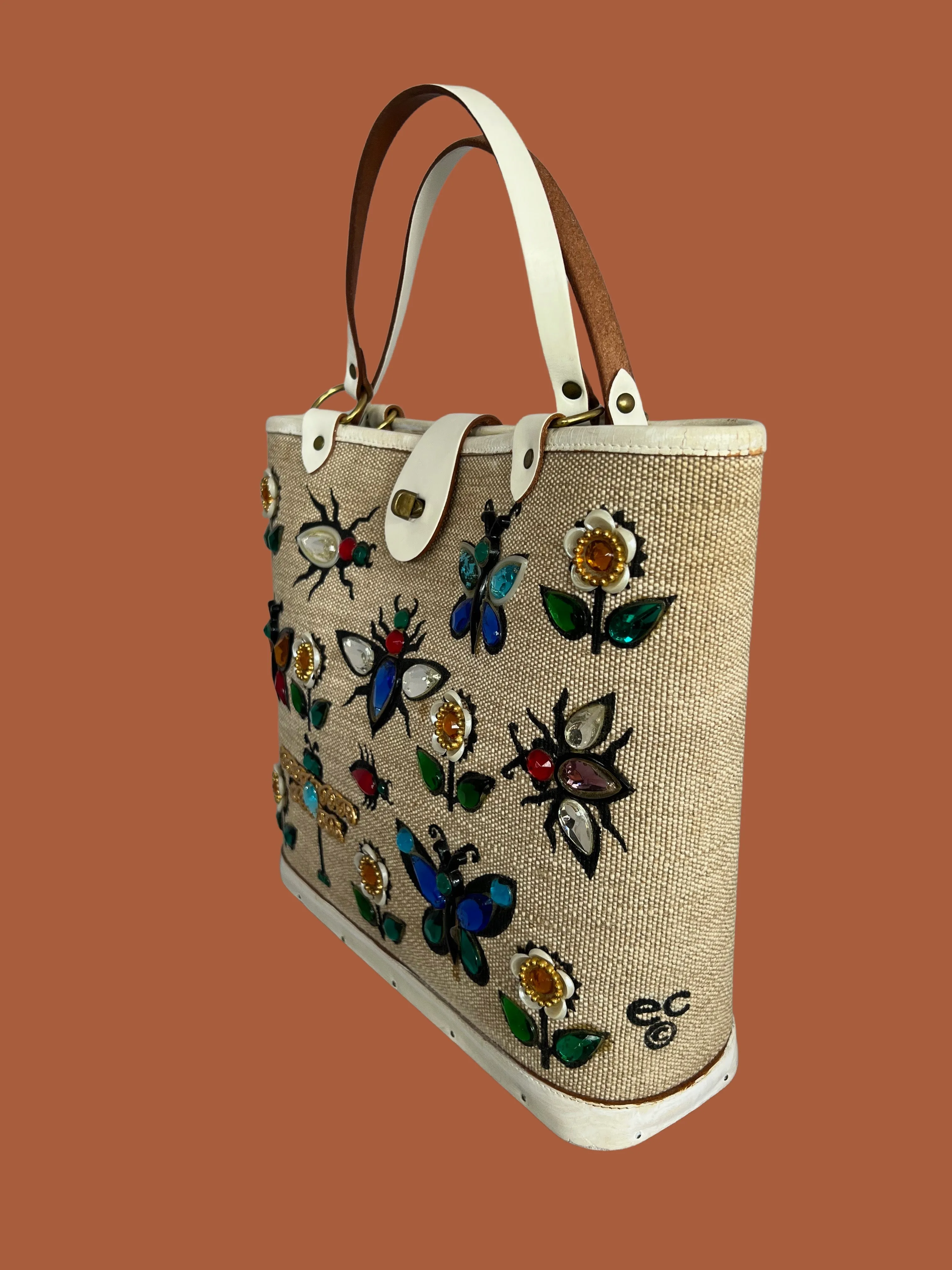 GLITTER BUGS Enid Collins 1960s Jeweled Handbag