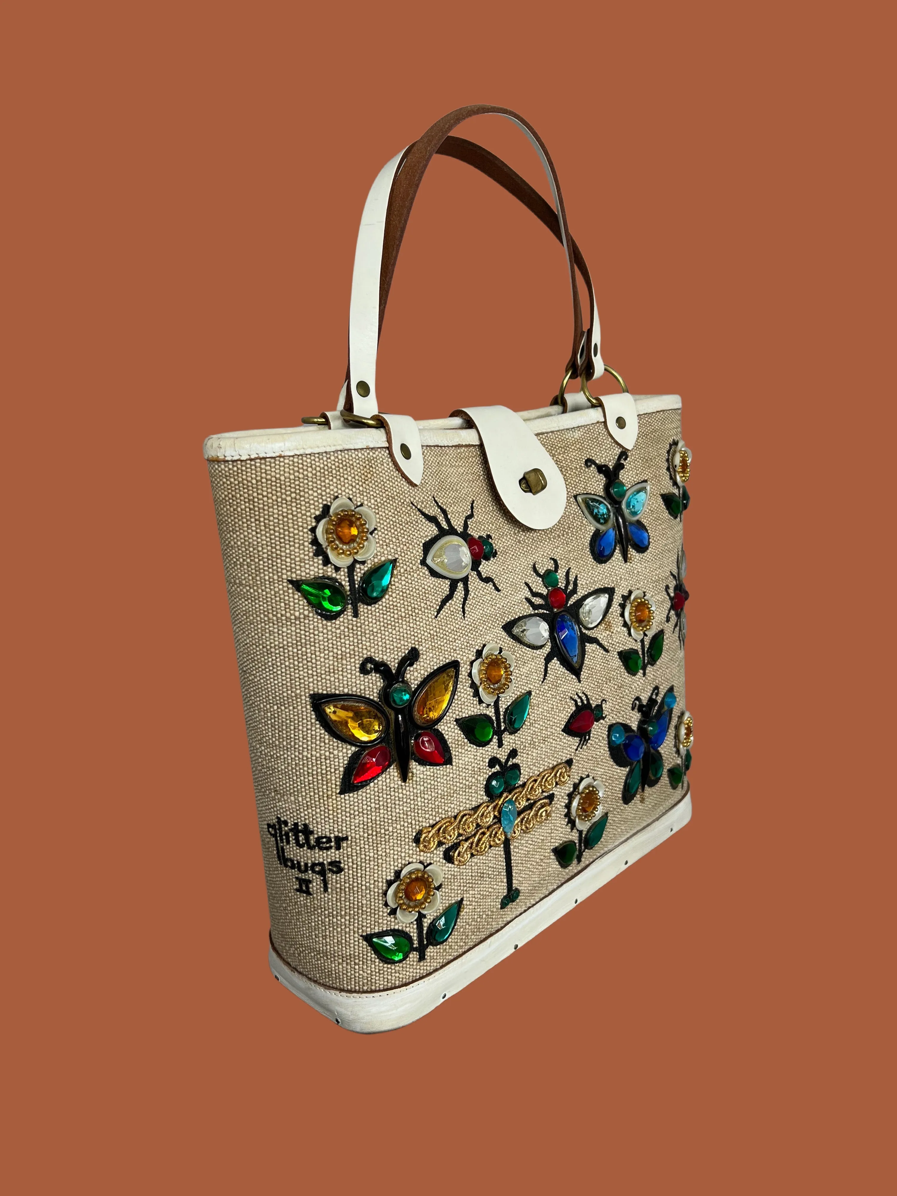 GLITTER BUGS Enid Collins 1960s Jeweled Handbag