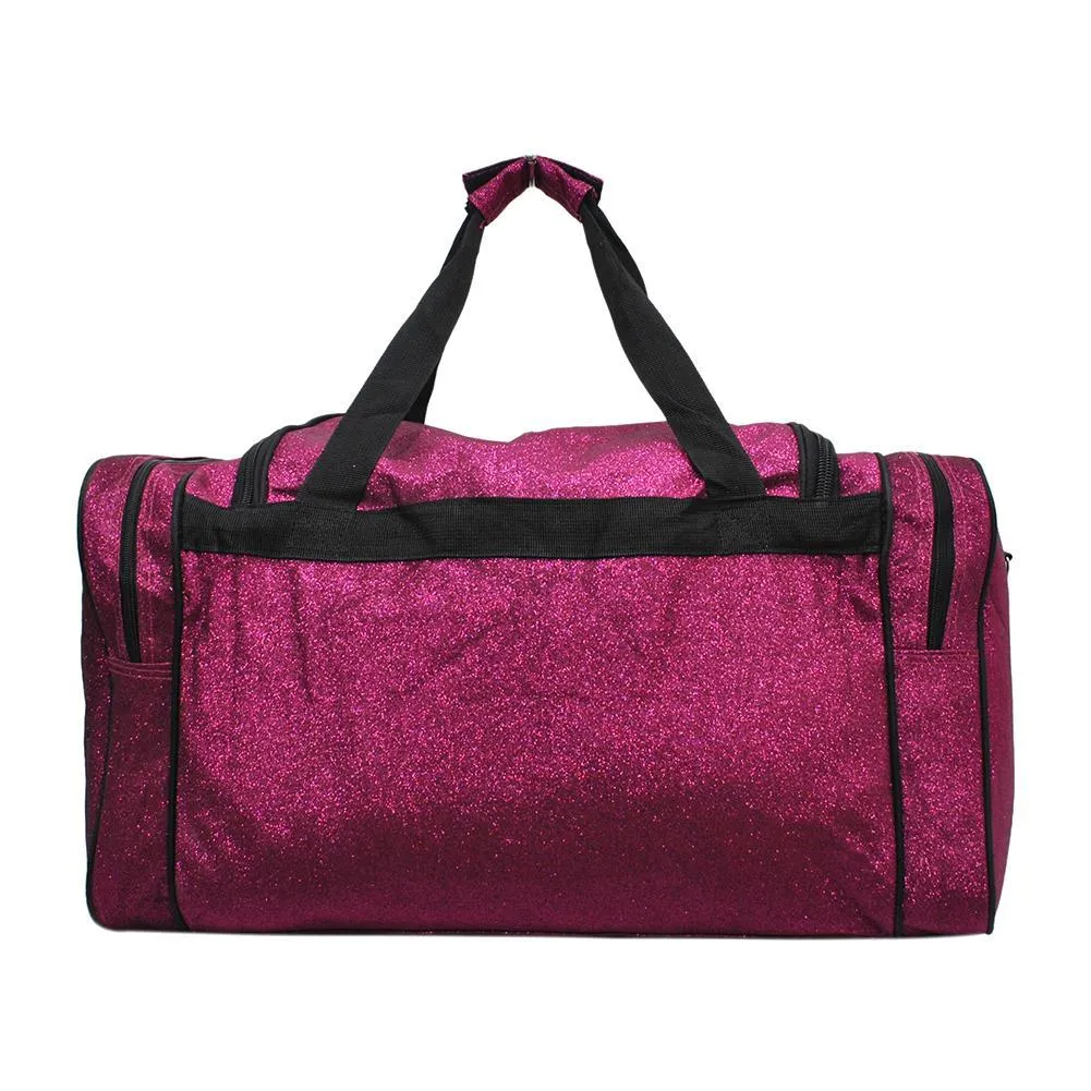 Hot Pink Glitter NGIL Canvas 20 Duffle Bag