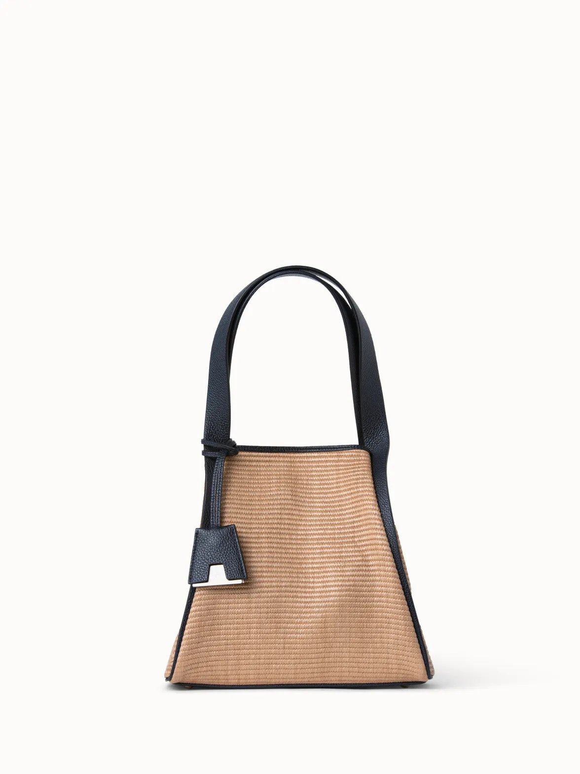 Kleine Alex-Handtasche aus Raffia-Bast-Gewebe