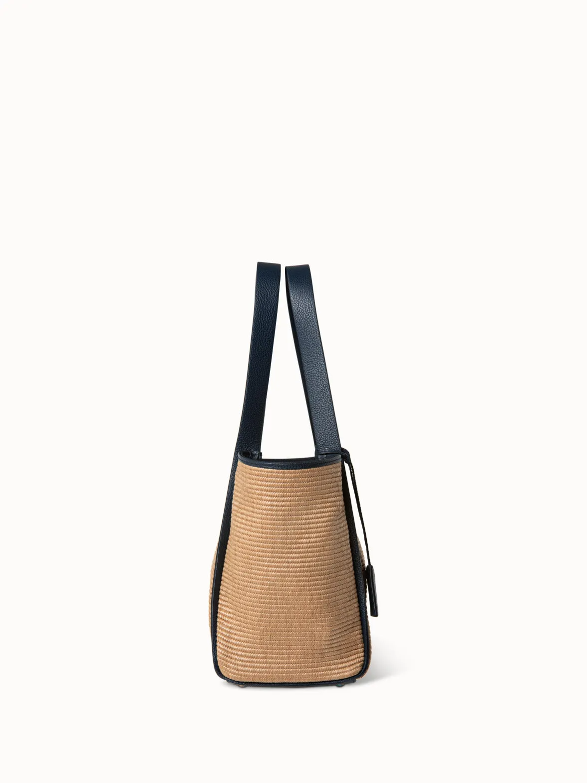 Kleine Alex-Handtasche aus Raffia-Bast-Gewebe
