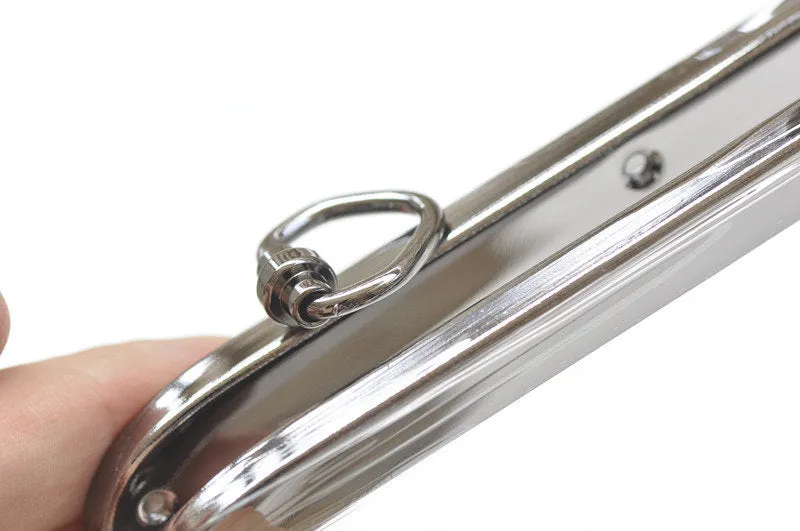 Metal Purse Frame Clutch Bag Purse Frame With Screws Gunmetal/ Light Gold/ Bronze 20.5cm ( 8")