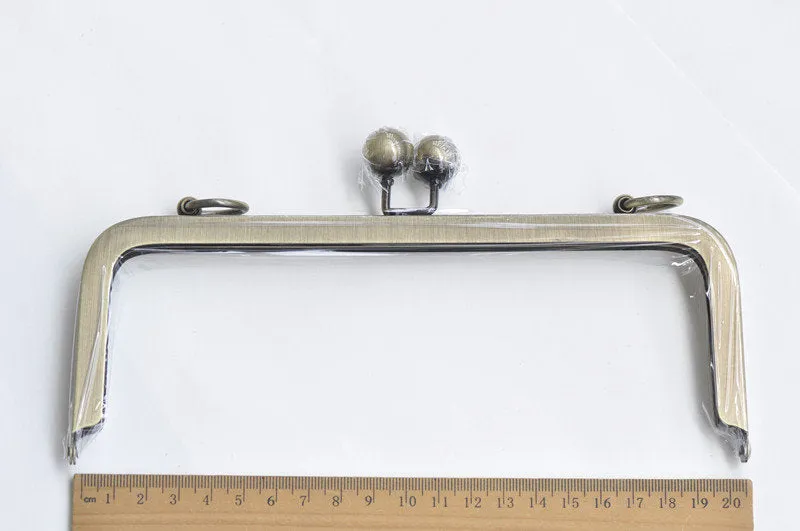 Metal Purse Frame Clutch Bag Purse Frame With Screws Gunmetal/ Light Gold/ Bronze 20.5cm ( 8")