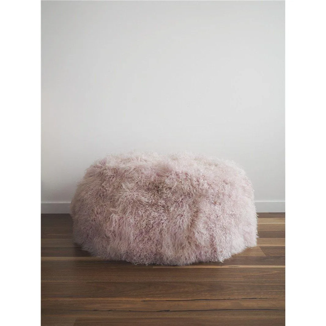 Mongolian Lambskin Bean bag - Rose Quartz