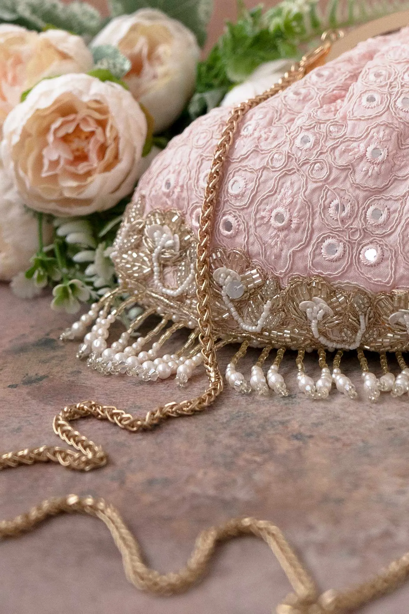 Monroe Vintage Purse - Baby pink