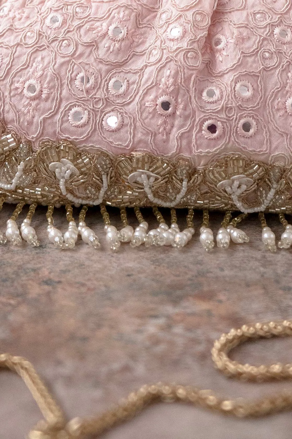 Monroe Vintage Purse - Baby pink