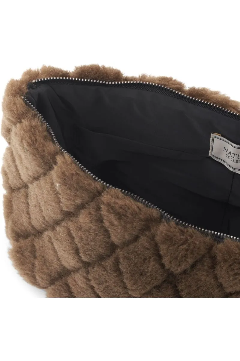 Natures Collection Havana Clutch 100% Lambswool NCF16670 | Khaki