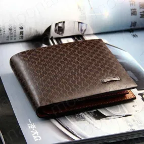 New Fashion Genuine   PU Leather Plaid Wallet Male Bag Brand Men Wallets Handbag Purse