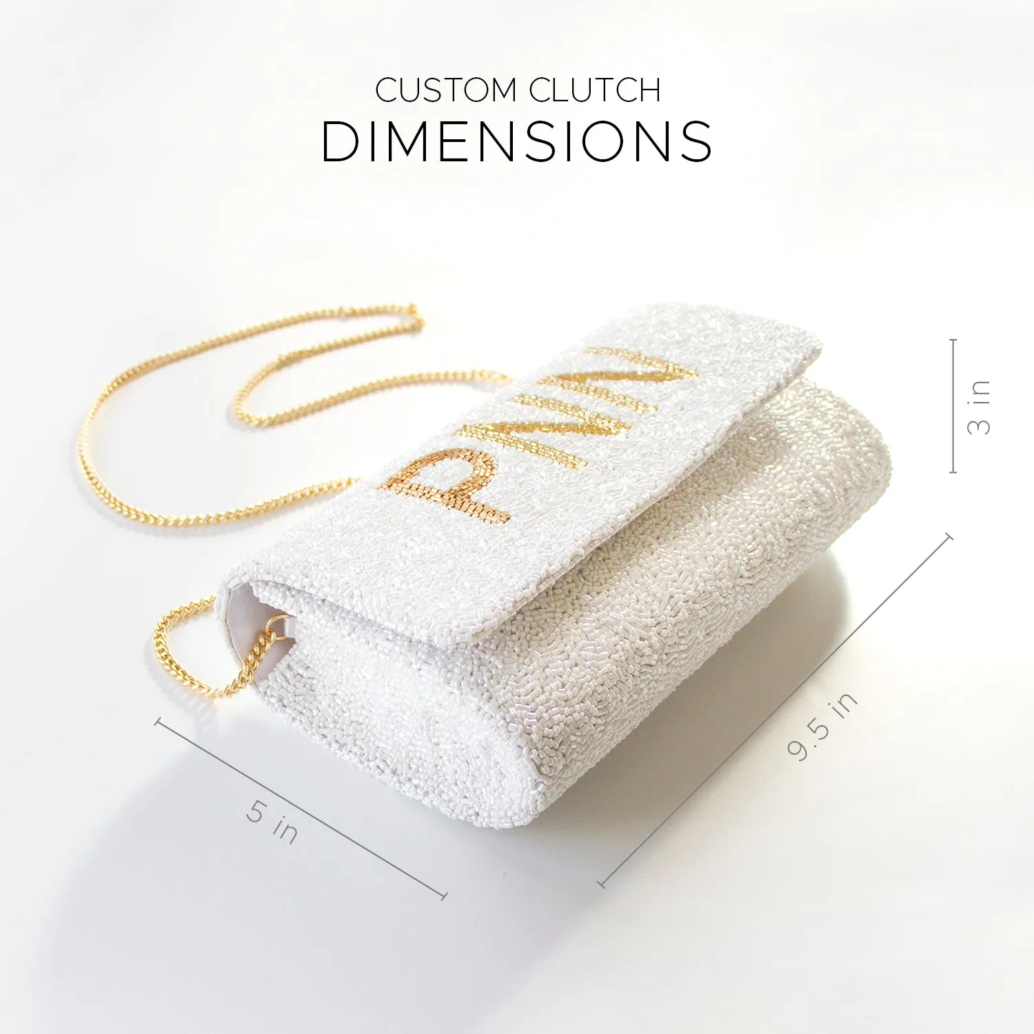 Personalized Hand Beaded Clutch (FOG)