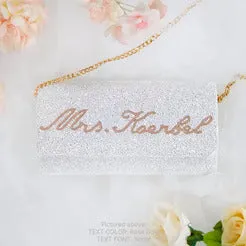 Personalized Hand Beaded Clutch (FOG)