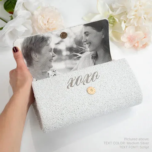 Personalized Hand Beaded Clutch (FOG)