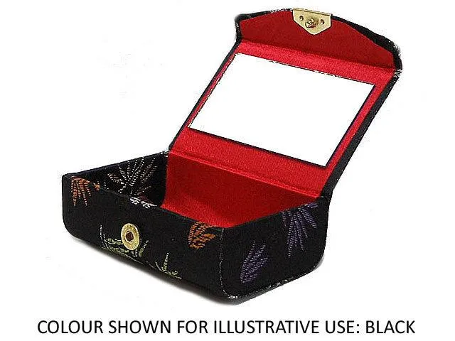 PINK CHINESE DESIGN SILK EFFECT COIN HOLDER / LIPSTICK CASE
