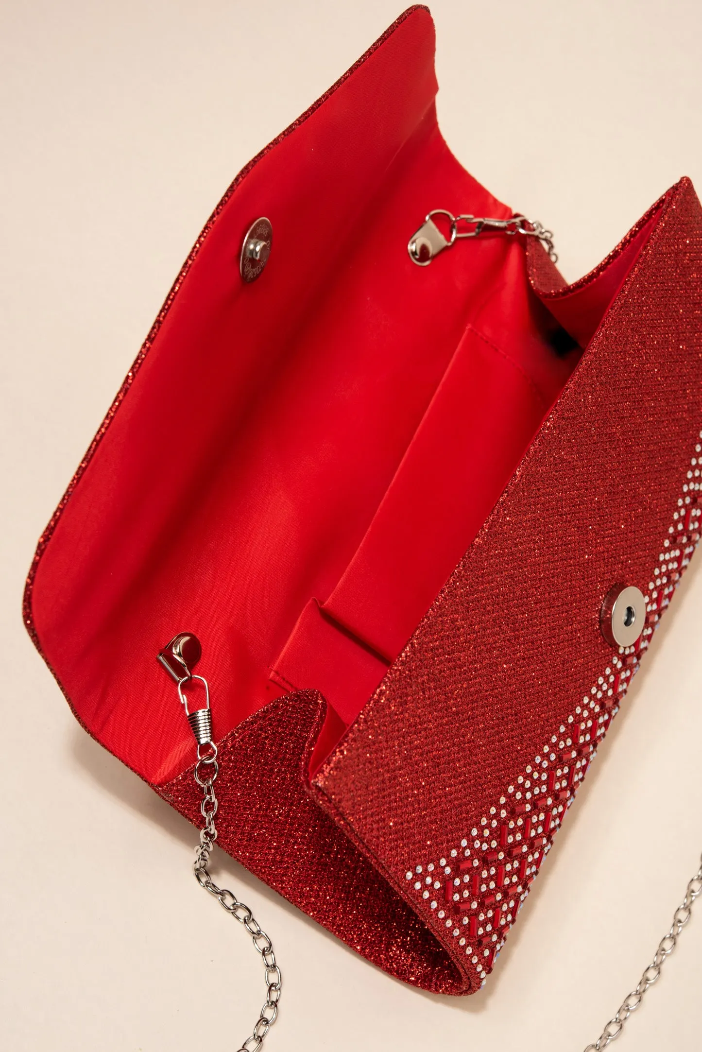 Rachel Diamond Grid Embellished Envelope Clutch
