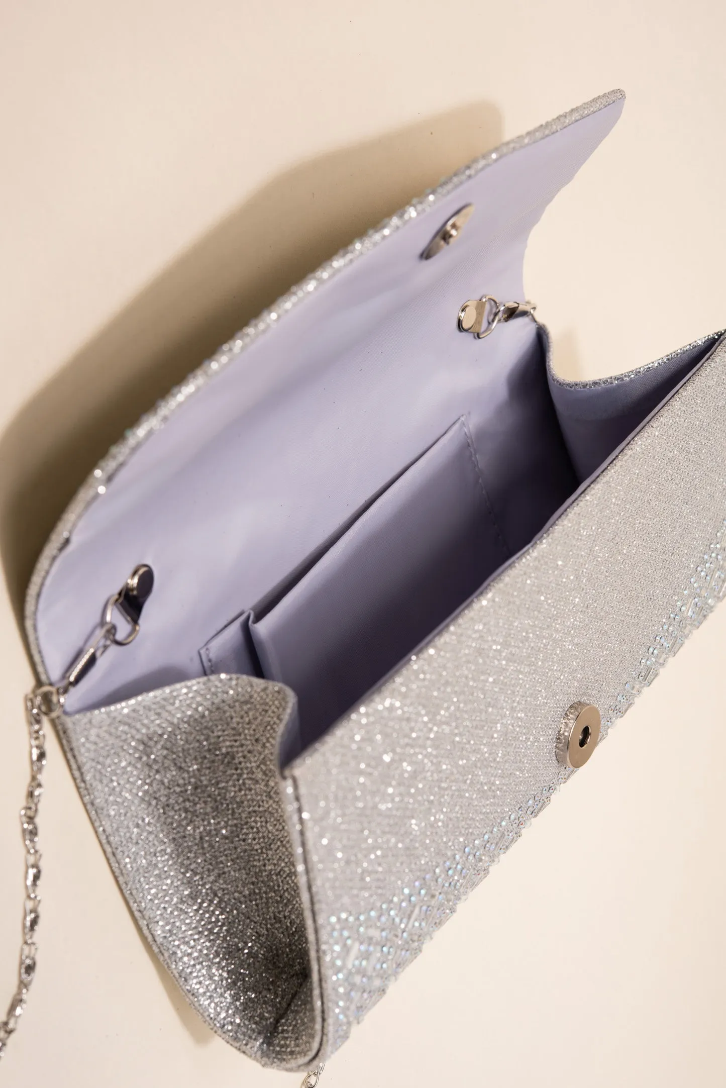 Rachel Diamond Grid Embellished Envelope Clutch