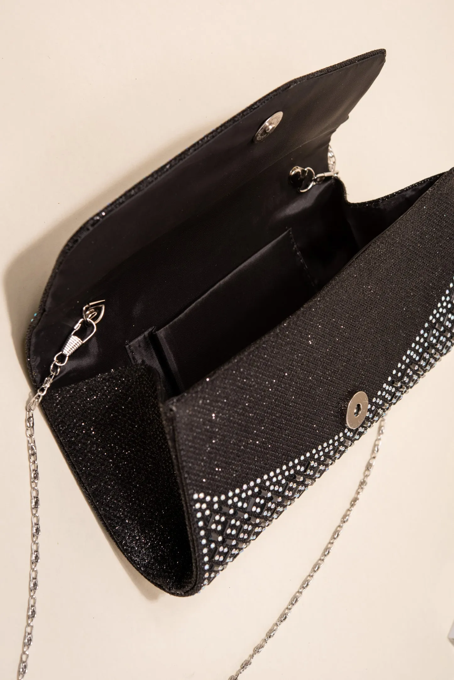 Rachel Diamond Grid Embellished Envelope Clutch