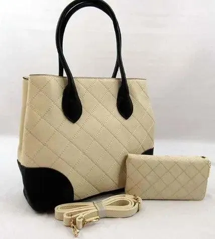 Shoulder Bag Quilted Wallet Set