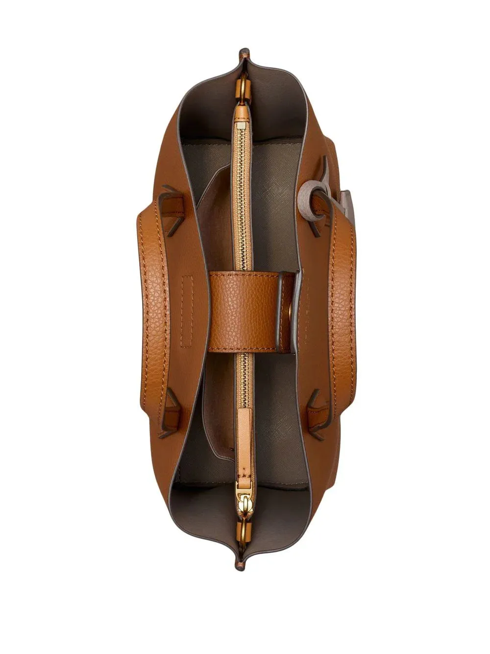 TORY BURCH PERRY TRIPLE TOTE BAG IN BROWN