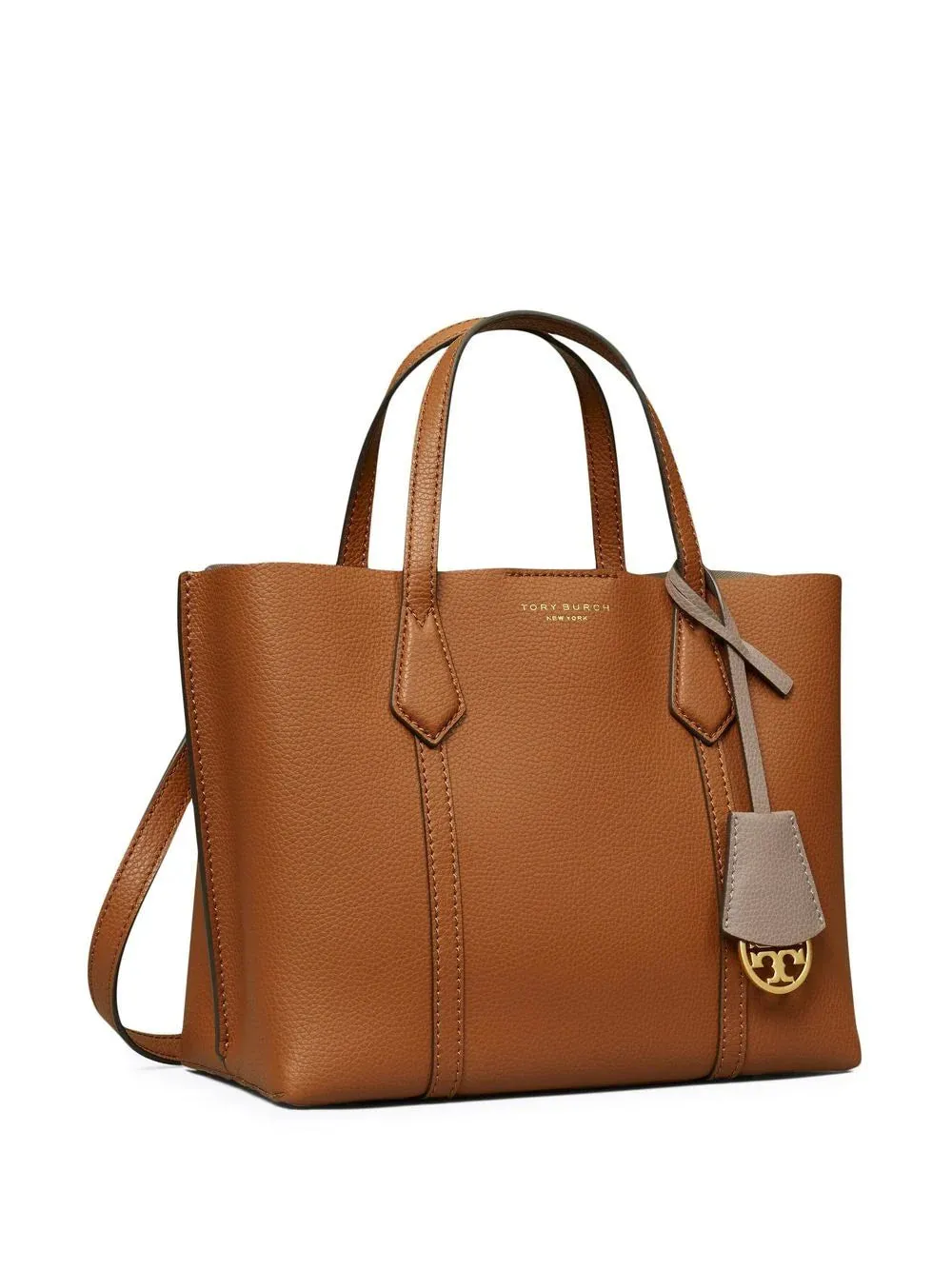 TORY BURCH PERRY TRIPLE TOTE BAG IN BROWN