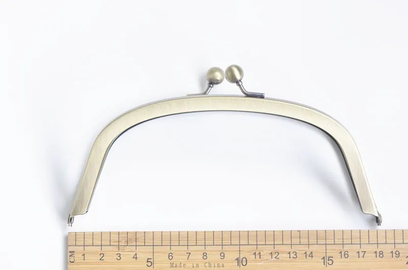Vintage Bronze Purse Frame Clutch Bag Glue-In Style 18cm x 8cm