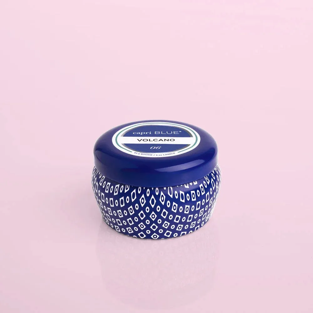 Volcano Signature Blue Mini Tin Candle 3 ounces by Capri Blue